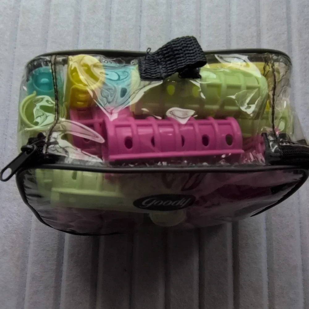 Vintage Goody Magnetic Rollers Set Multicolor Plastic Hair Styling for Unisex